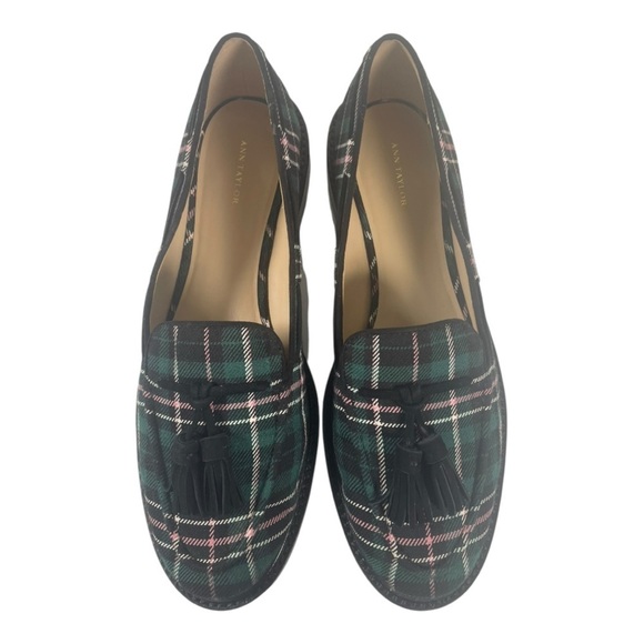 Ann Taylor Women’s Plaid Tassel Slip On Loafers - Picture 9 of 9